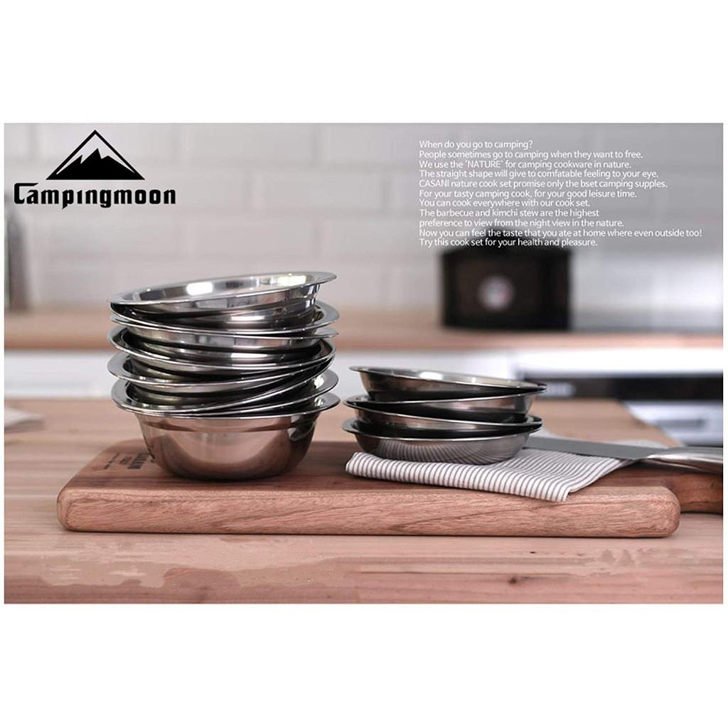 Bộ nồi nấu ăn dã ngoại bằng thép không rỉ Campingmoon Cookware MC-210