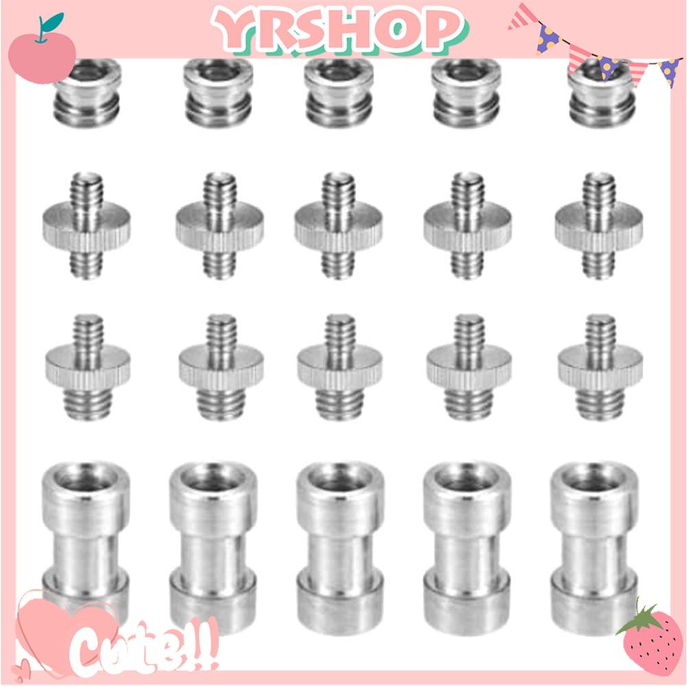 Bộ 20 Ốc Vít 1 / 4 &quot;3 / 8&quot; Hai Đầu Gắn Giá Đỡ Máy Ảnh Slr