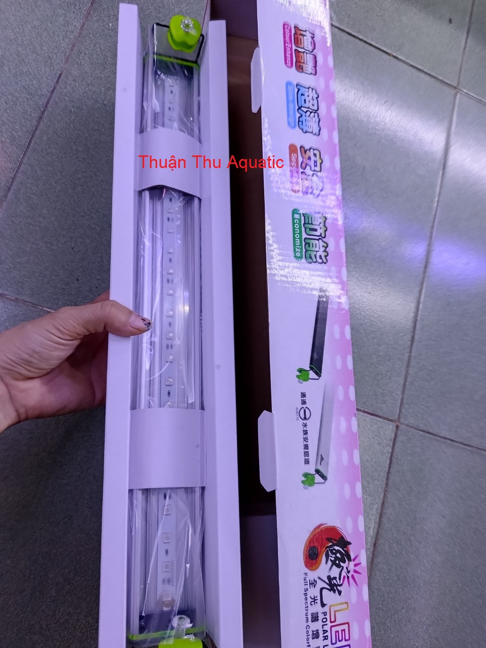 Đèn led máng đỏ cá không đỏ nước 4.8W cho bể 45-55cm