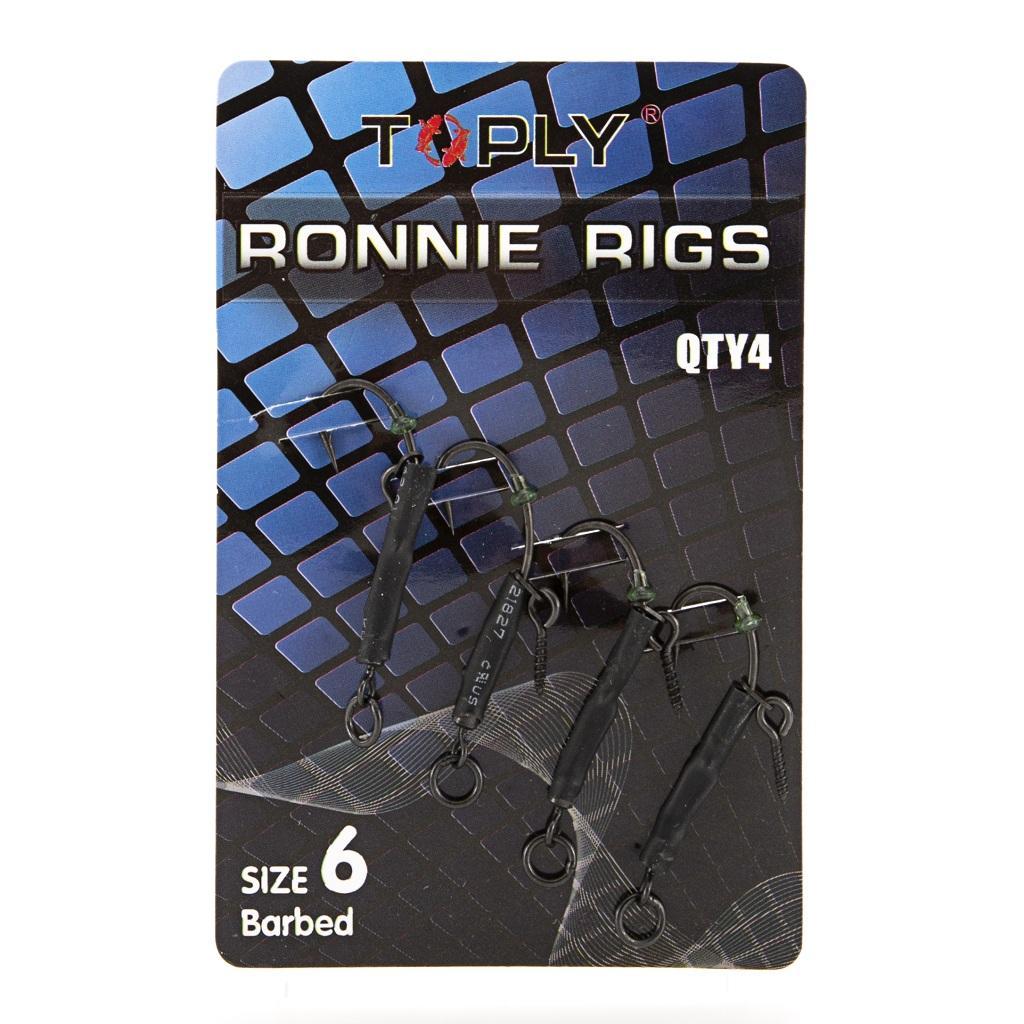 2-7pack 4pcs Fishing Ronnie Rigs Carp Fishing Spinner Rigs Assist Hooks 04