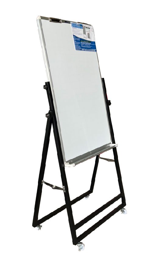 Bảng Flipchart sơn tĩnh điện màu đen 60x100cm-Mặt bảng trắng không ô ly-bảng giá rẻ BAVICO