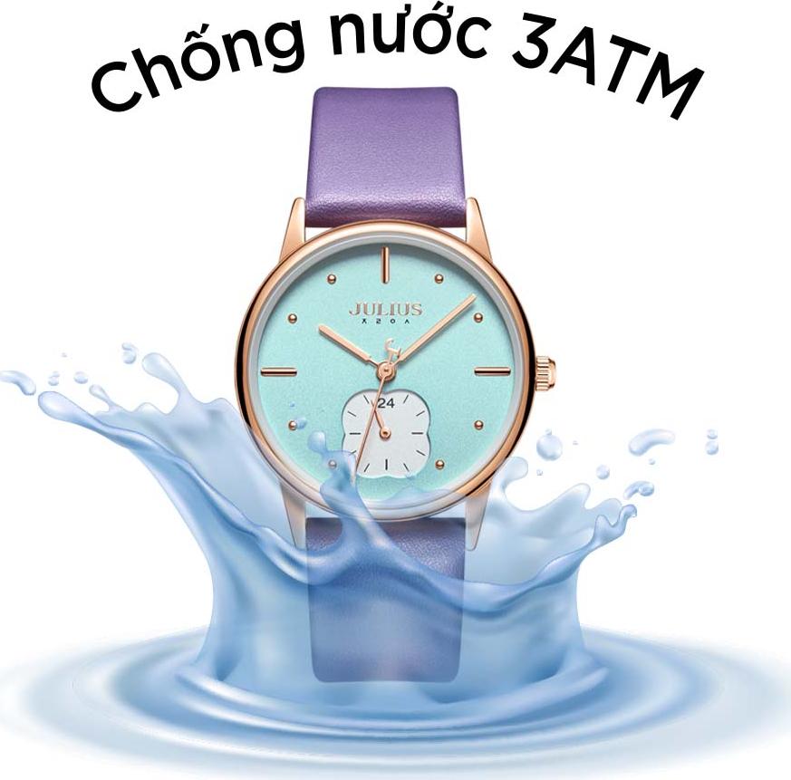 Đồng Hồ Nữ Julius Hàn Quốc JA-1244 Dây Da Chọn Màu