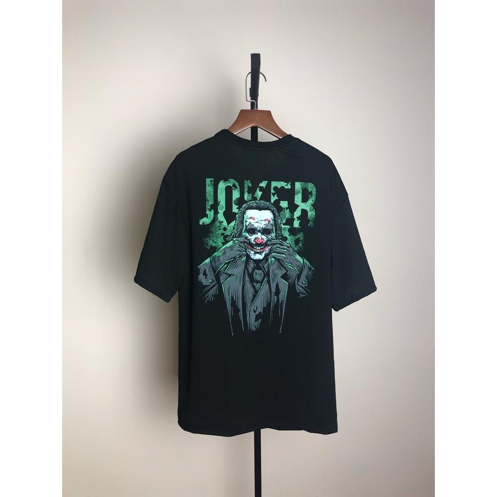 Áo Thun UNISEX Nam Nữ JOKER XANH Tay Lửng From Rộng Giá Rẻ