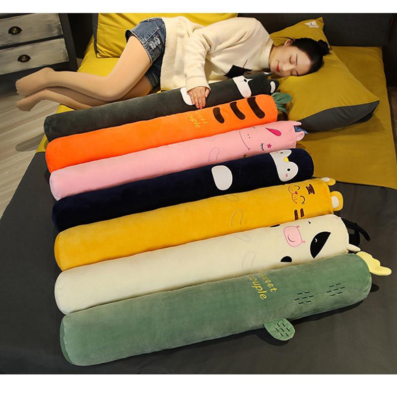 Hoạt Hình Động Vật Sang Trọng Dài Gối Thực Vật Dài Đệm Cà Rốt Kỳ Lân Hổ Husky Bò Đồ Chơi Nhồi Bông Phòng Ngủ Ngủ Gối Quà Tặng