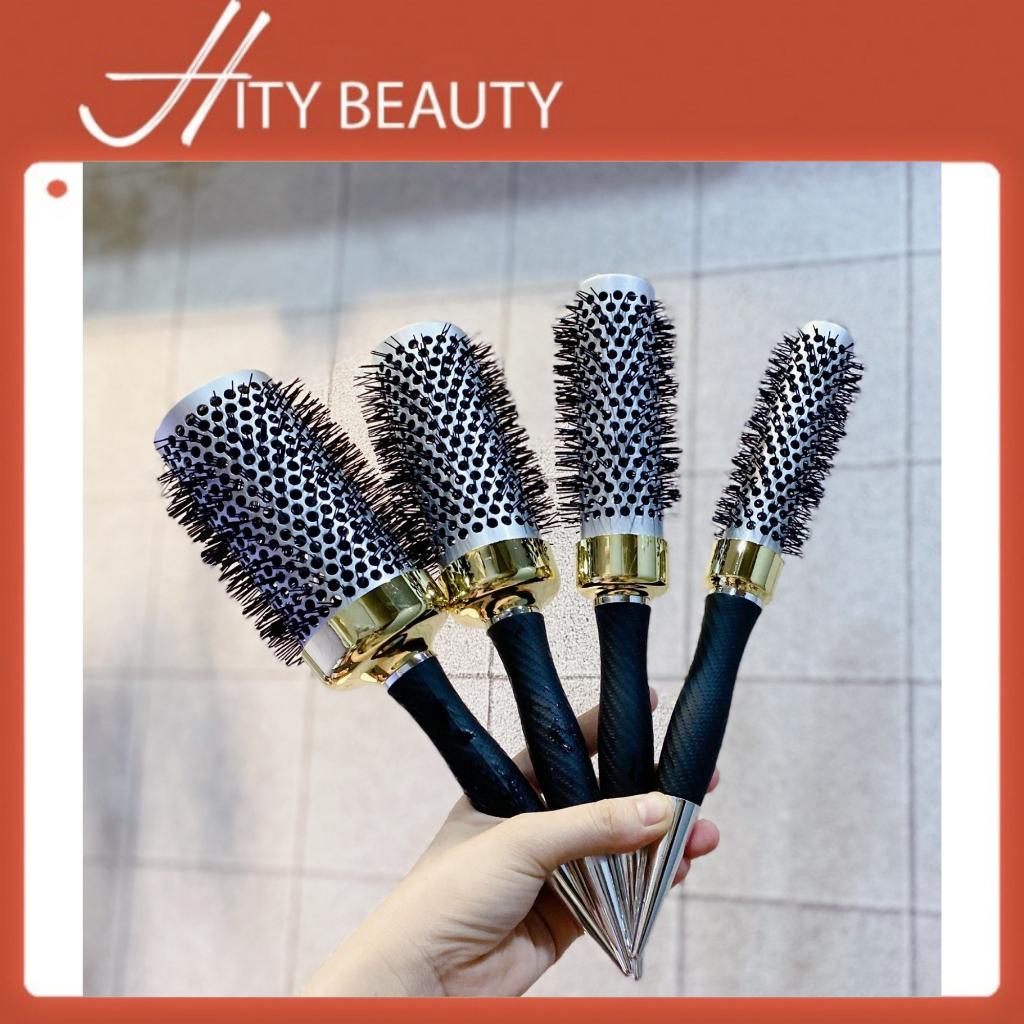 Lược tròn tạo kiểu tóc màu đen dành cho là tóc makeup chuyên nghiệp - HIty Beauty