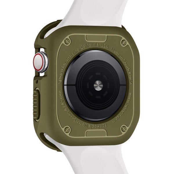 Ốp Lưng Dành Cho Apple Watch Series 6/SE/5/4 (40mm) SPIGEN Rugged Arrmor Olive Green Chống trầy xước hàng ngày với lớp chống sốc hoàn hảo  - Hàng Chính hãng