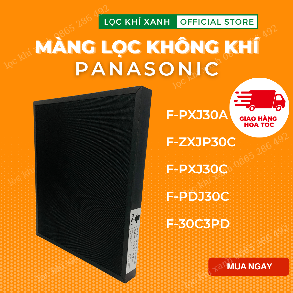 Màng lọc Hepa  cho Panasonic F-PXJ30A, F-PDJ30. Màng lọc không khí giá rẻ, chất lượng cao. Hàng nhập khẩu