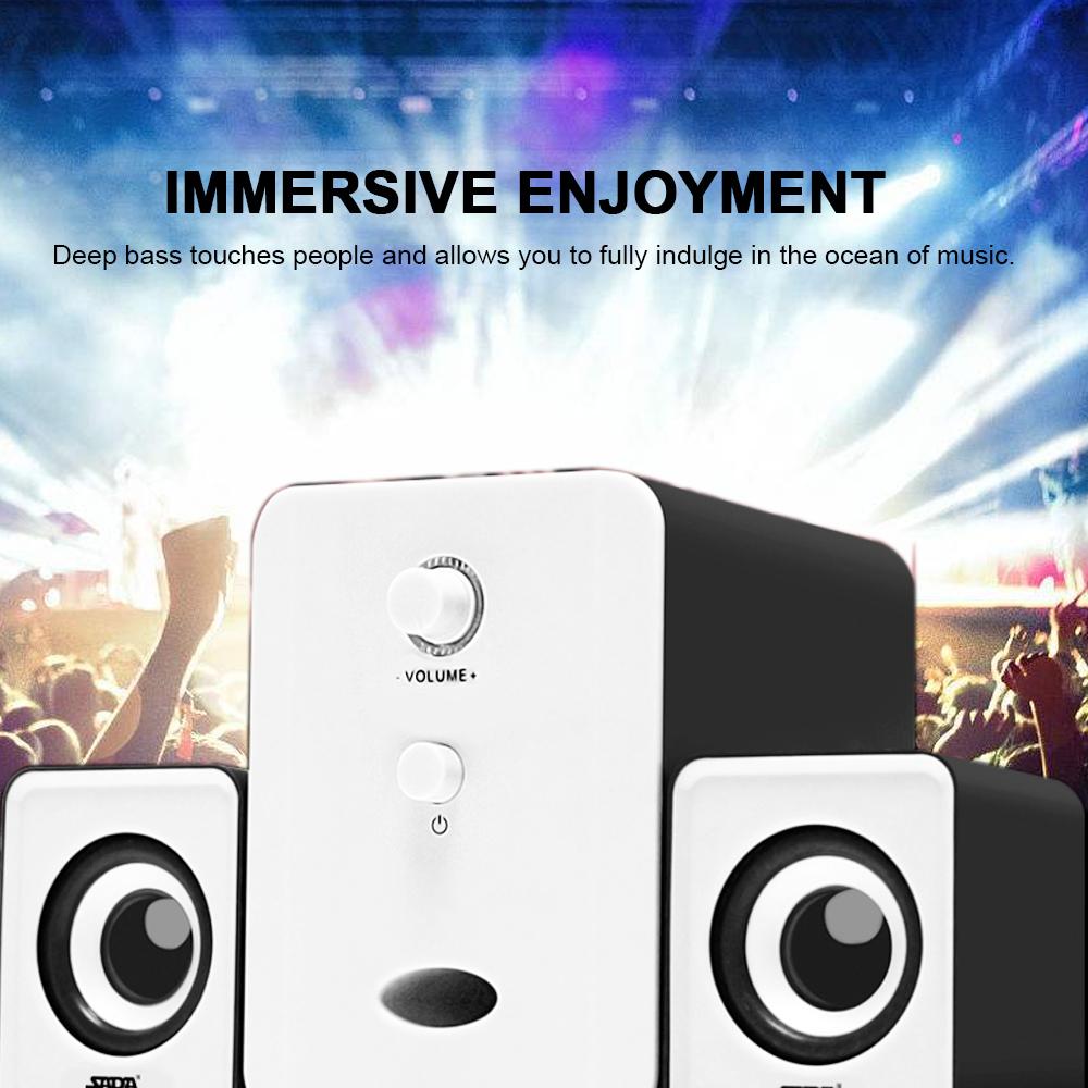 Loa kết hợp có dây SADA D-201 USB siêu trầm Hộp âm thanh cho máy tính để bàn