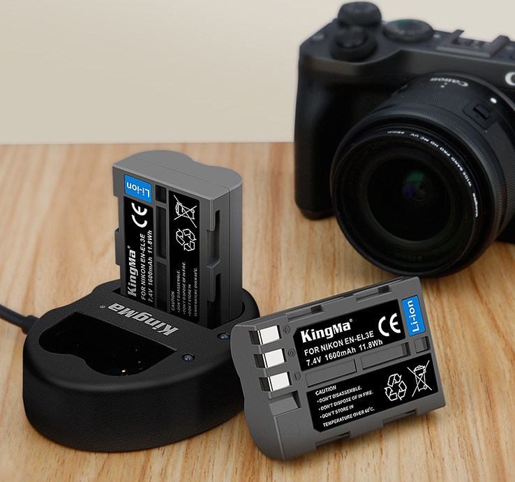 Combo pin sạc Kingma cho Nikon EN-EL3E, Hàng chính hãng