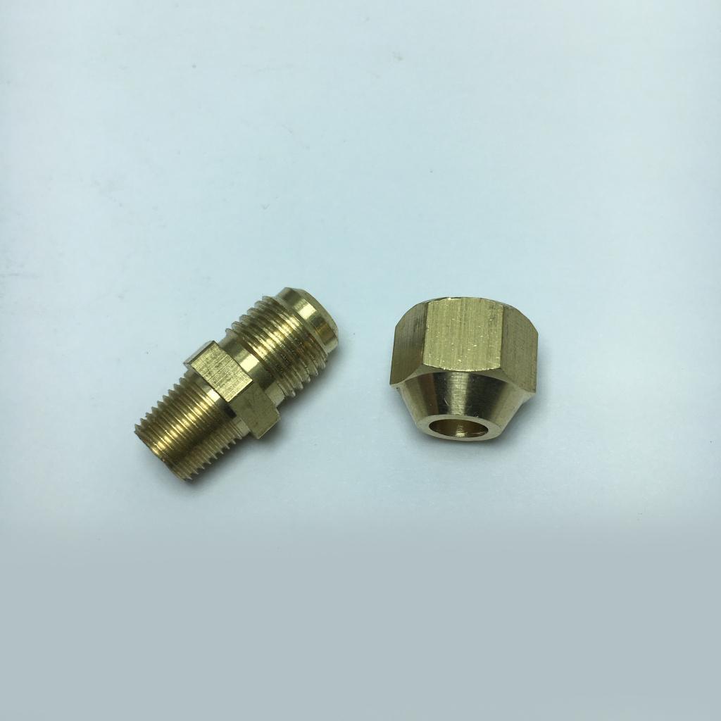 Straight Connector Plumbing Fitting, Male Adapter, 1/8inch , Copper- Heavy Duty