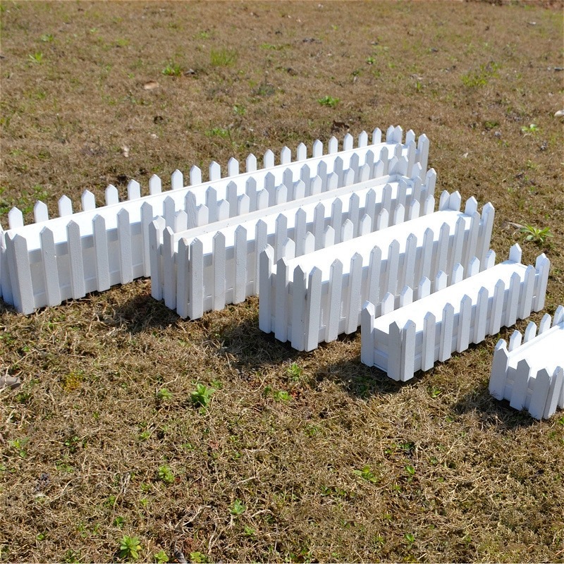 Chậu hàng rào gỗ kèm xốp cắm cây hoa giả - Size từ 30cm đến 100cm - Chậu cây, cây giả, hoa lụa trang trí nhà cửa