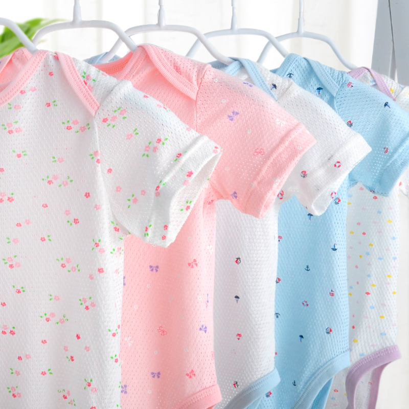 2 Cái/lốc Bé Romper Áo Liền Quần Mùa Hè Cho Bé Gái Áo Liền Quần Đùi Bé Trai Jumpsuit Cotton Nữ Tay Ngắn Áo Liền Quần Sơ Sinh Trang Phục Quần Áo Cho Bé