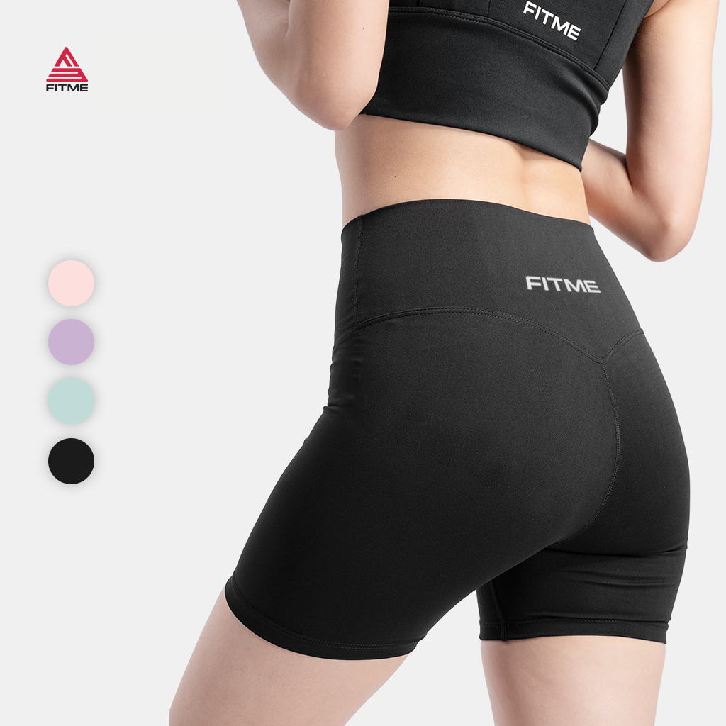 Quần legging đùi Fitme nữ dày dặn cạp cao, vải thun tập gym cao cấp co giãn 4 chiều, thấm hút mồ hôi tốt