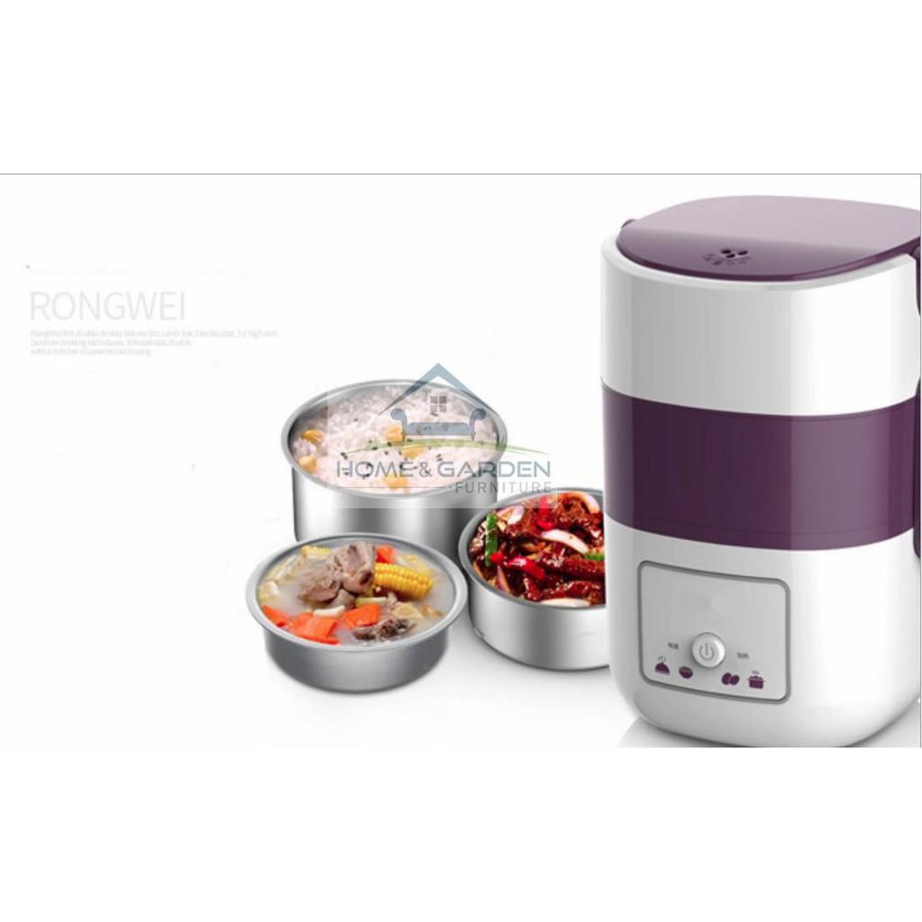 Hộp nấu và hâm nóng cơm lồng Inox 03 tầng