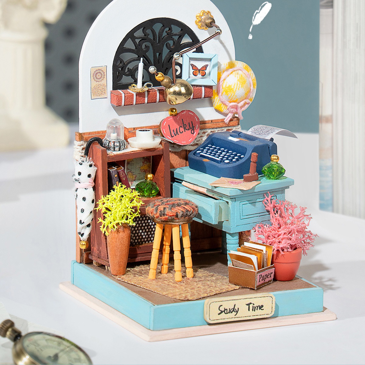 Mô hình nhà DIY Doll House Little Warm Space Series DS015 - DS018 kèm Mica che bụi