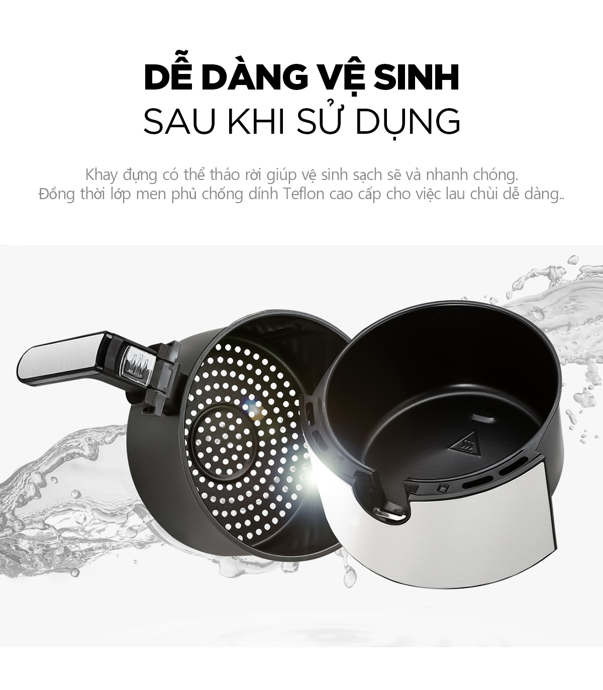 Nồi chiên không dầu Cuckoo CAF-F0410T/BKVNCV (4.7L) Công suất 1350W - Hàng chính hãng