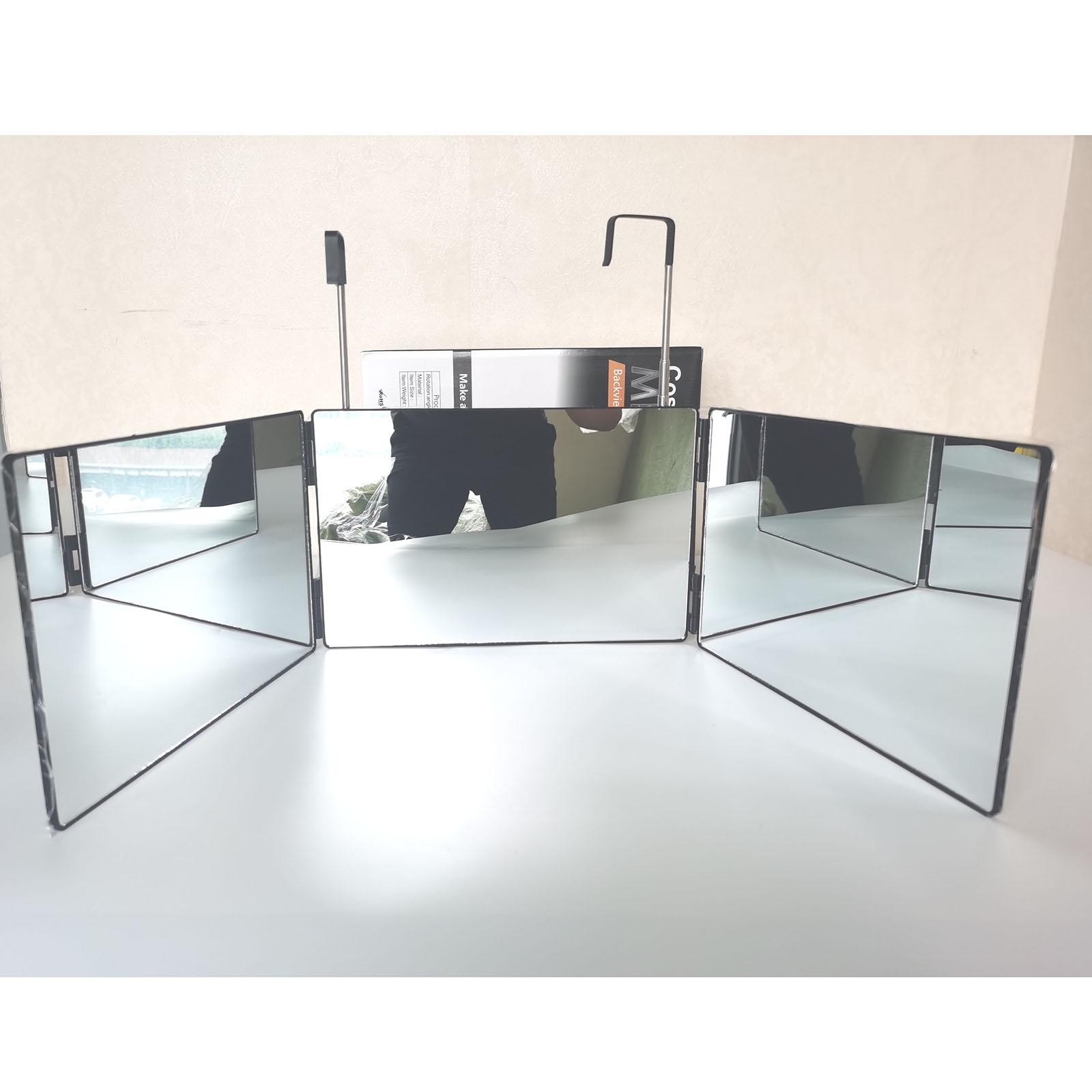 Self Hair Cutting Styling 3 Way Mirror Trifold Mirror Tools Make-Up Mirror