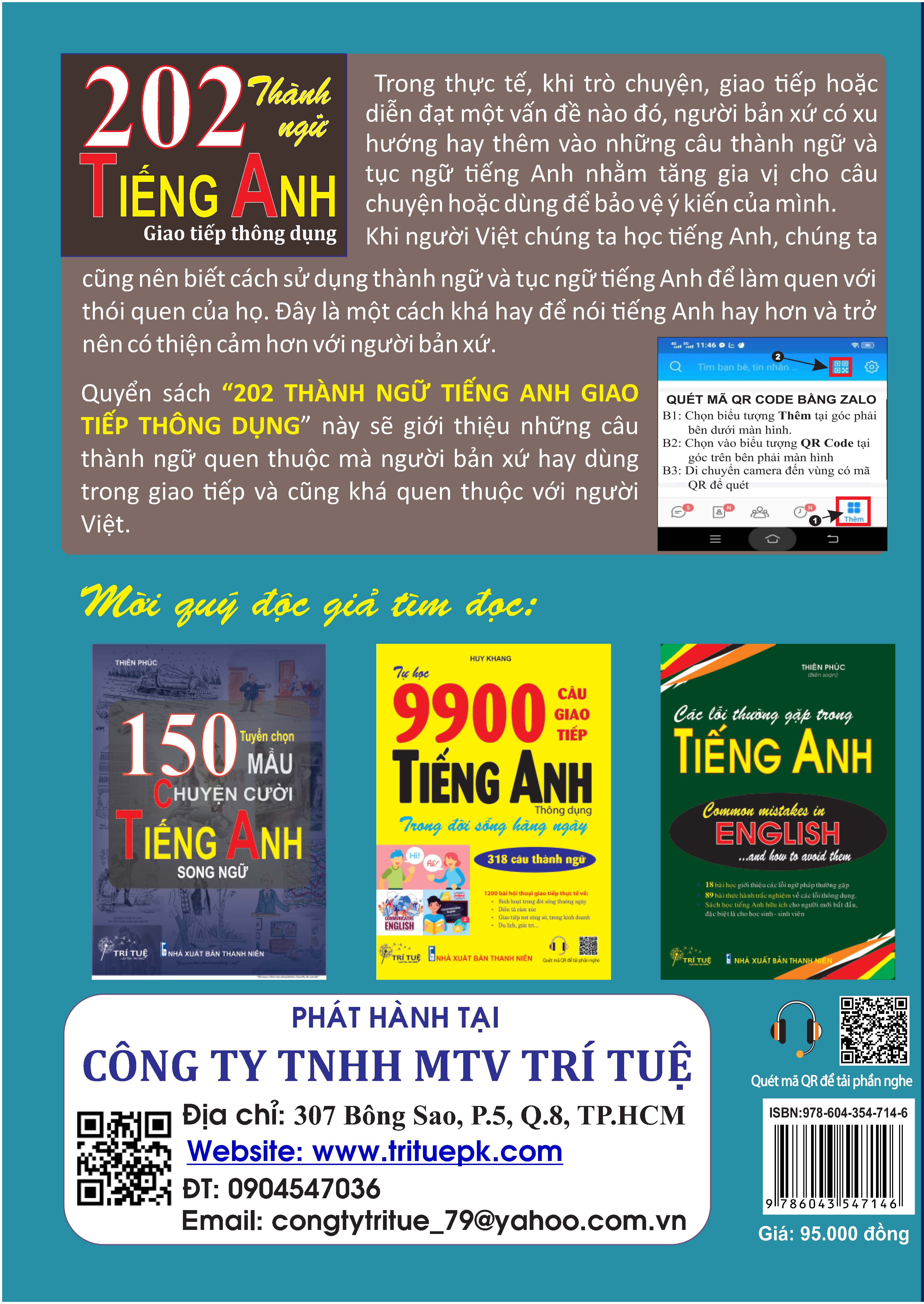 202 CÂU THÀNH NGỮ TIẾNG ANH GIAO TIẾP THÔNG DỤNG