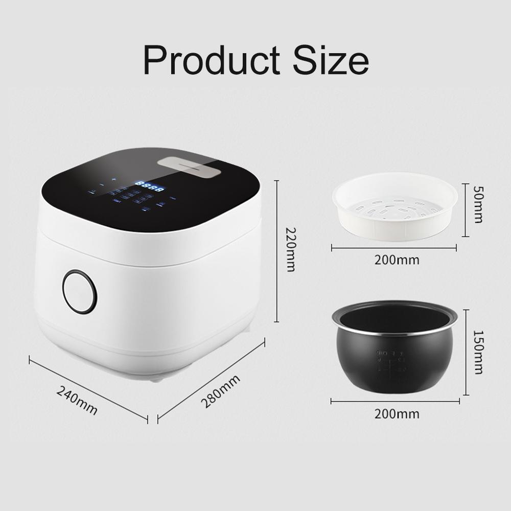 Nồi Cơm Điện Mini 3L 800W Công Suất Cao Chống Dính Đa Chức Năng