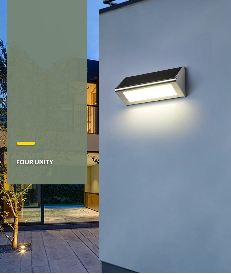 Đèn năng lượng mặt trời Solar light 4 chế độ sáng cảm ứng chuyển động, vỏ nhôm pin phosphate sắt 4500mAh, ánh sáng trắng