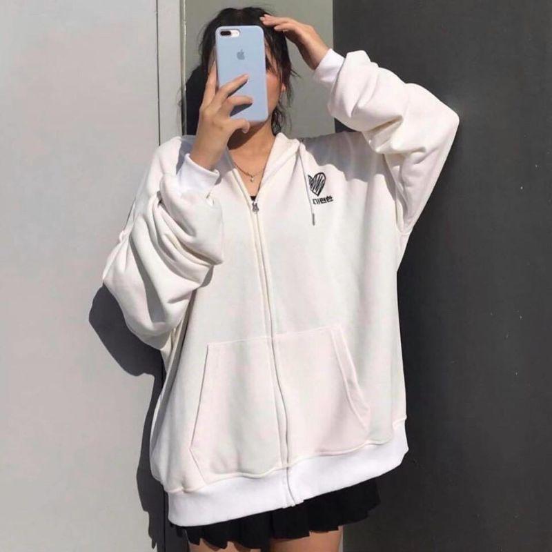 Áo khoác hoodie nữ , áo khoác nữ vải nỉ ngoại dày mịn