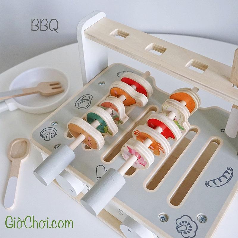 Đồ chơi nhà bếp kết hợp vỉ nướng BBQ