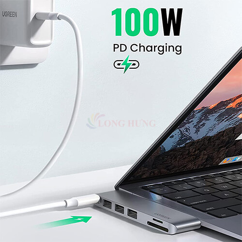 Cổng chuyển đổi Ugreen 6-in-1 Multifunction Adapter USB-C Hub CM251 60560 - Hàng chính hãng