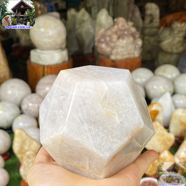 Quả cầu đá năng lượng 12 mặt NHA SAN QC1204 Quà tặng ý nghĩa cho mọi dịp – 1.3 Kg
