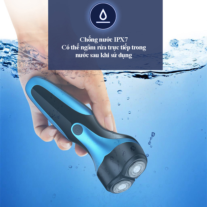 Máy cạo râu Feihong lưỡi kép pin sạc công suất 2W chống nước IPX7, màn hình hiển thị mức pin, êm ái không làm tổn hại da