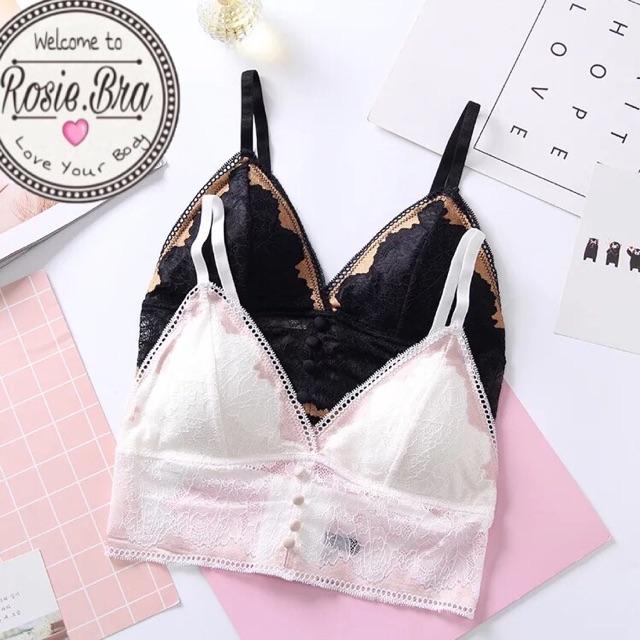 Áo Lót Bralette Ren Có Miếng đệm và khe nhét Mút B077