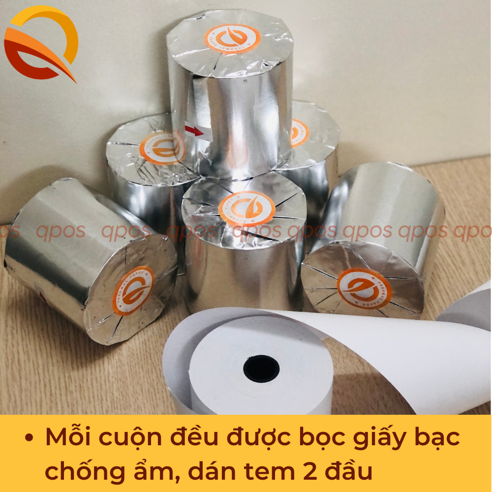 Giấy in hóa đơn K80x65mm, giấy in bill, giấy in nhiệt K80