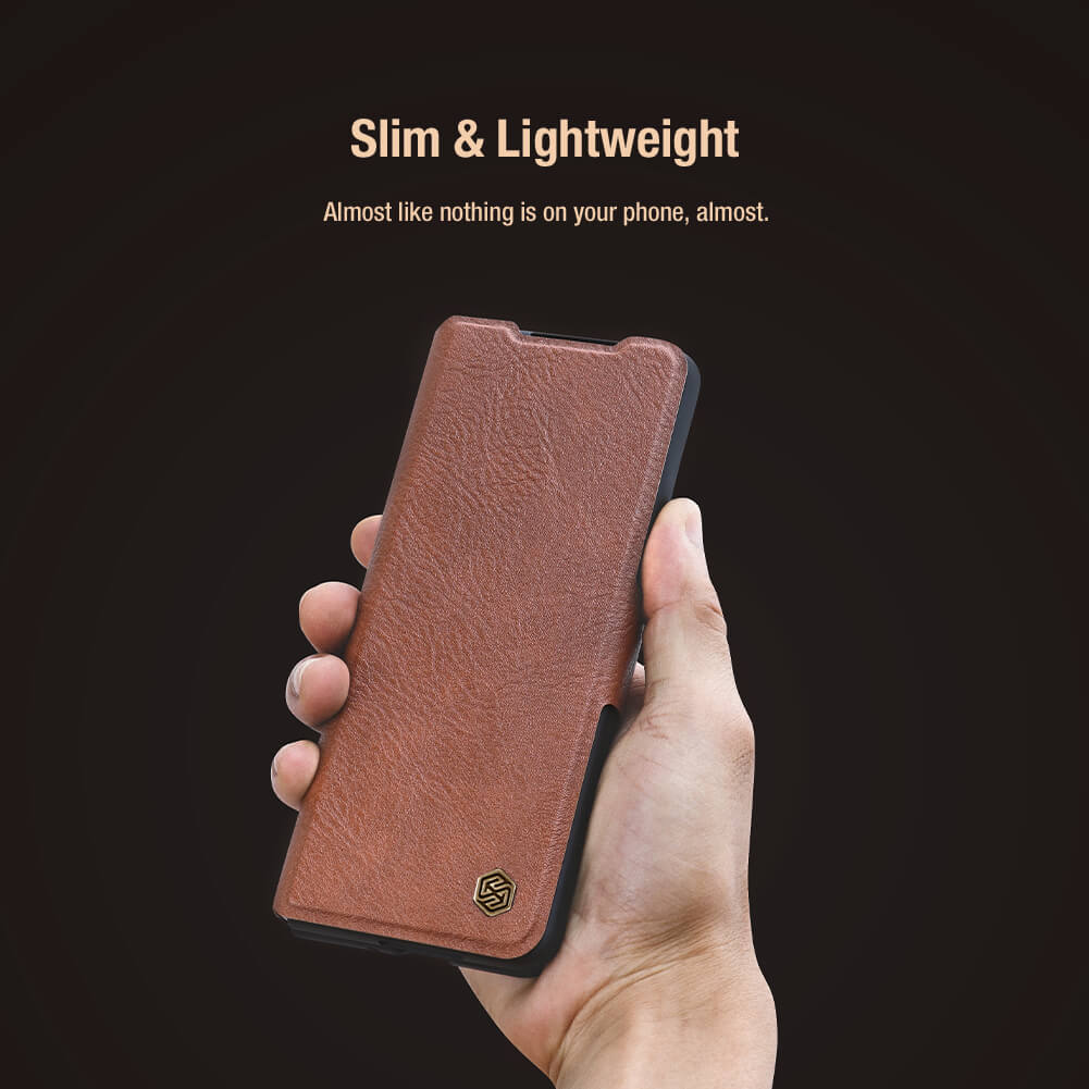 Case bao da chống sốc cho Samsung Galaxy Z Fold 4 trang bị ngăn đựng S-Pen hiệu Nillkin Aoge Leather Cover Case (bảo vệ máy cực tốt, chất liệu da thật cao cấp, thiết kế thời trang cá tính) - hàng nhập khẩu