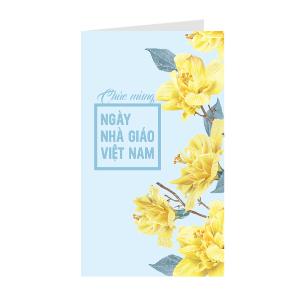 Combo 4c thiệp 20-11, thiệp chúc mừng ngày nhà giáo VN 20/11 - Thiệp Grey 11NG53