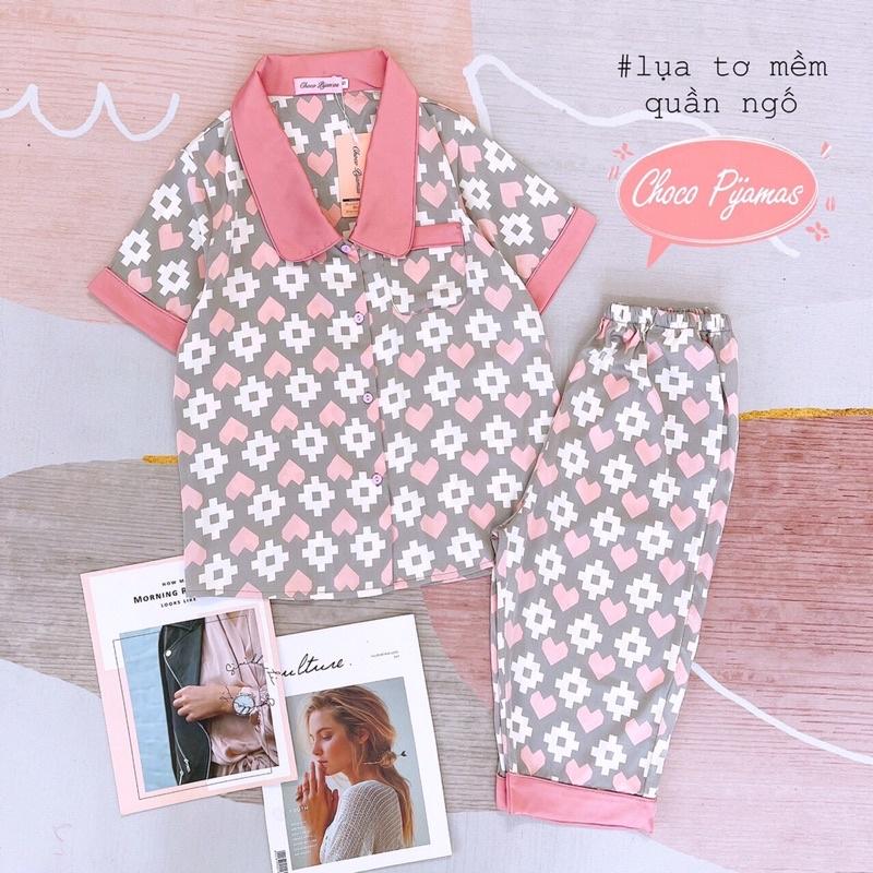Đồ bộ Pijama - Bộ ngủ lụa ngố cao cấp chất siêu mát siêu mềm