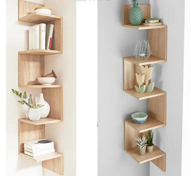 Kệ Gỗ Treo Góc Tường 5 Tầng Juno Sofa CTKT411 KT 125x25x25cm