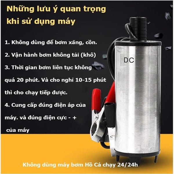 Máy bơm chìm mini 12v bơm hút dầu, chất lỏng tự động