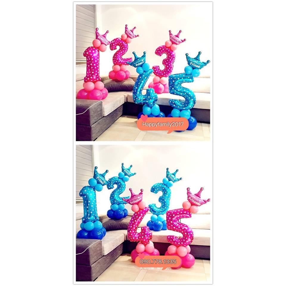 SET BONG BÓNG TRANG TRÍ SỐ CHẤM BI