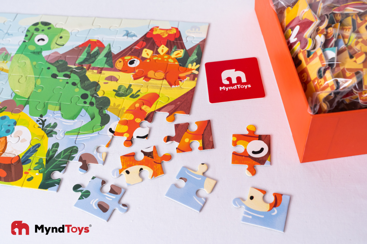 Đồ Chơi Xếp Hình MyndToys Go Up! Puzzle Level 4 - Dino Series F