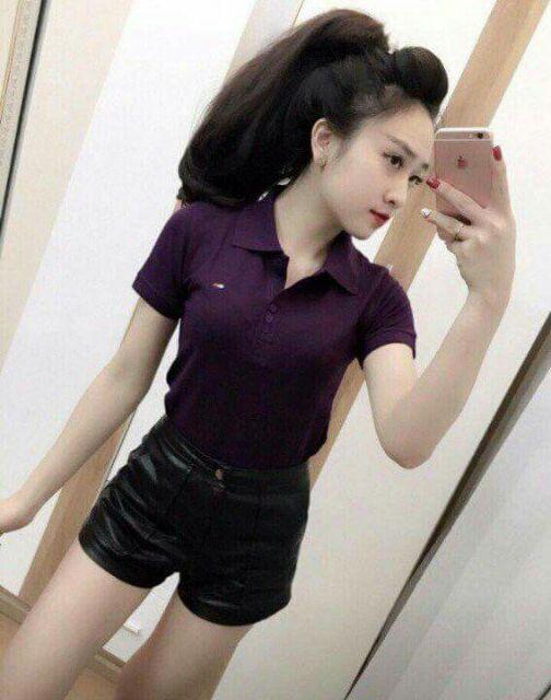 Áo Thun Cá Sấu Nữ Có Cổ
