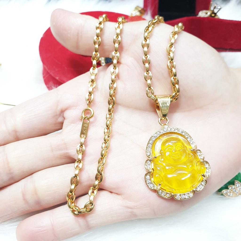 Dây Di Lặc Đá Màu Titanium Cao Cấp-Dùng lâu dài tắm rửa thoải mái không đen