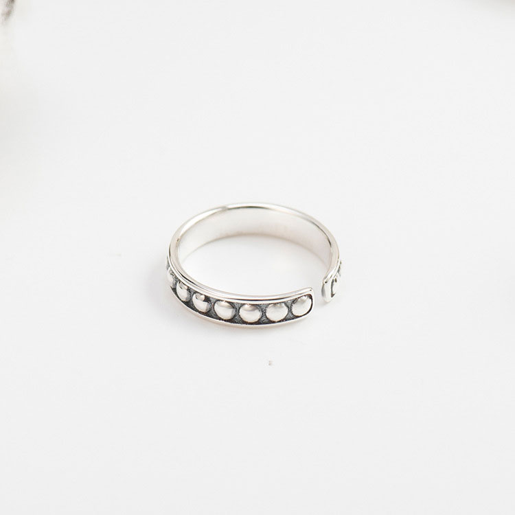 Nhẫn Bạc Nữ| Nhẫn Nữ Bạc Thái Chấm Tròn N1719 - Bảo Ngọc Jewelry