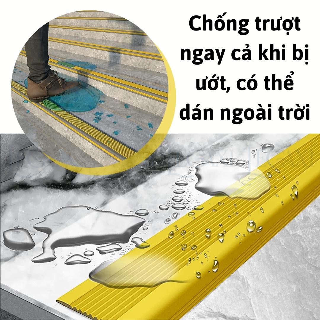 Miếng dán cầu thang bậc thềm chống trượt hình chữ L bám dính chống thấm nước ma sát lớn Legaxi