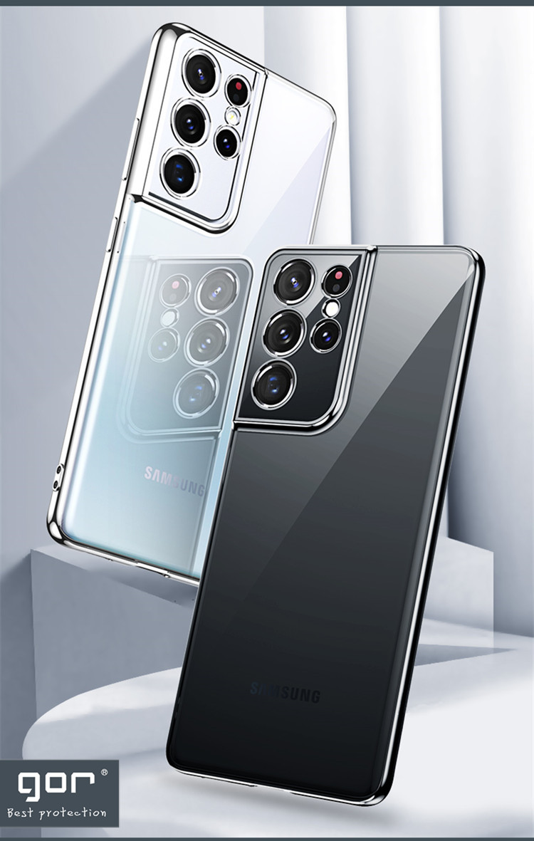 Ốp Lưng Silicon TPU trong suốt GOR cho Samsung Galaxy S22/ S22 Plus/ S22 Ultra- Hàng Chính Hãng
