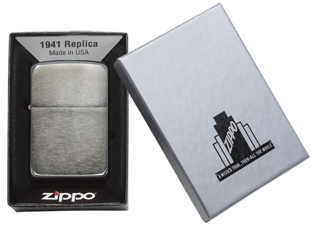 Bật Lửa Zippo 1941 Replica Black Ice (Dark Chrome) 24096