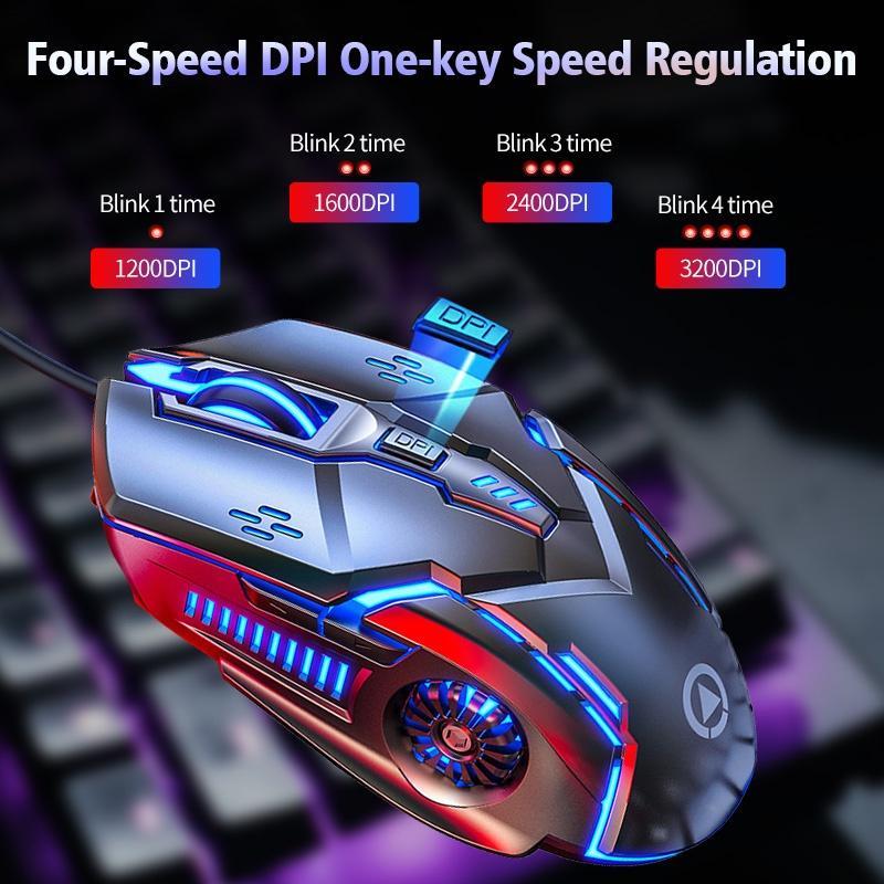 Chuột Gaming G5 Có Dây ĐèN LED 6 NúT BấM Không TiếNg ỒN