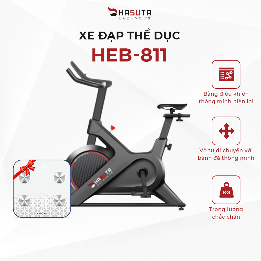 Xe đạp tập thể dục HASUTA HEB-811 - Hàng chính hãng