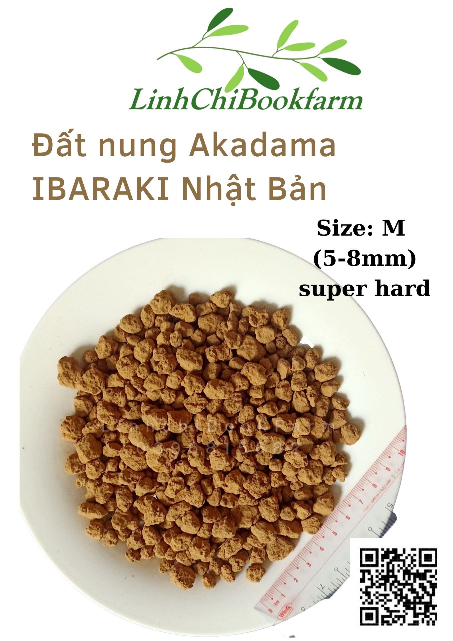 Đất nung Ibaraki Akadama Nhật Bản size 5- 8mm, giá thể sen đá, xương rồng