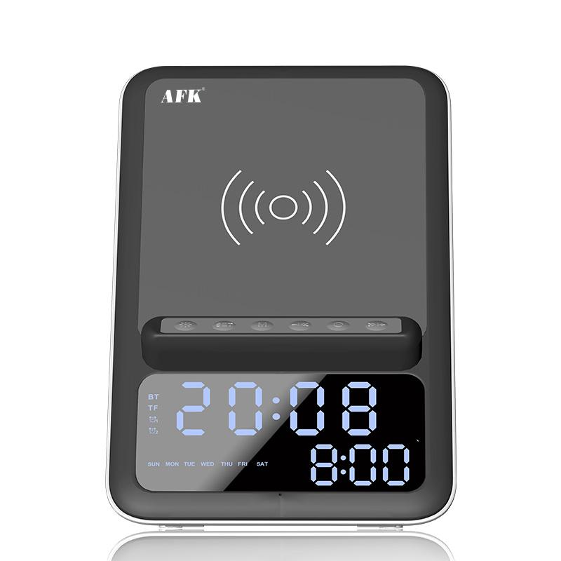BT512 NĂNG TUYỆT VỜI TUYỆT ĐỐI LED LED LED LED LED với máy sạc không dây đứng FM Radio USB Sạc nhanh Color: White
