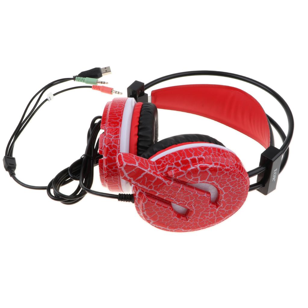 Gaming Headset With Microphone, Headphone with LED Light for Laptop Mobile Phones PC