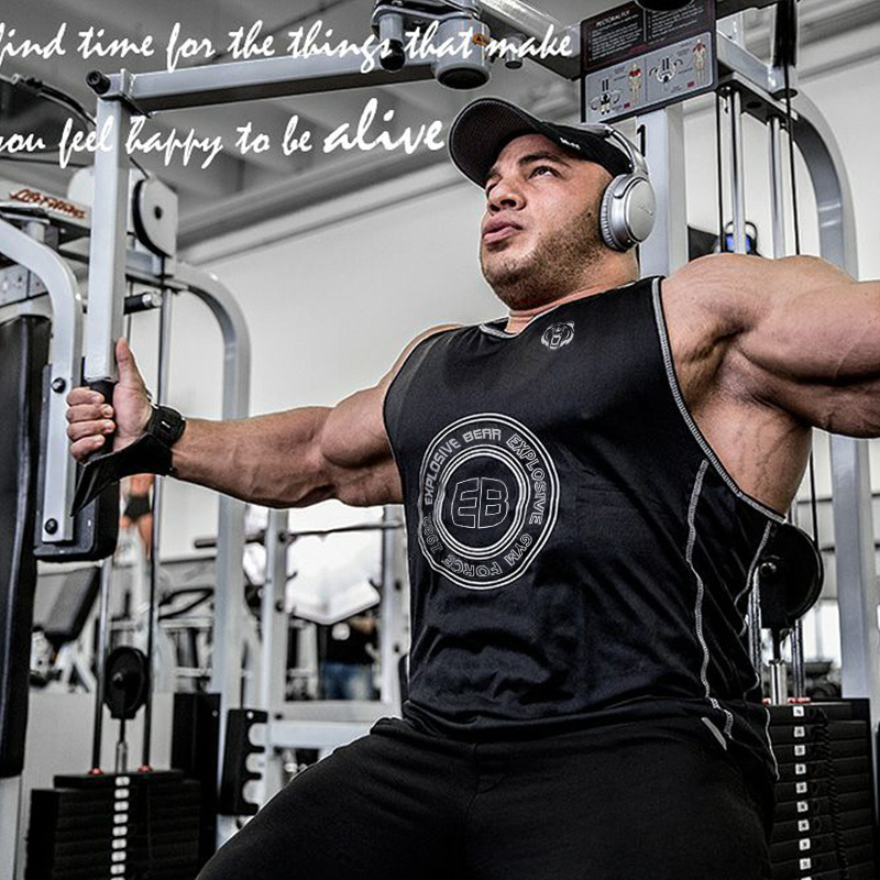 Áo ba lỗ nam tập gym sát nách EXPLOSIVE BERR GYM hàng đẹp chất lượng